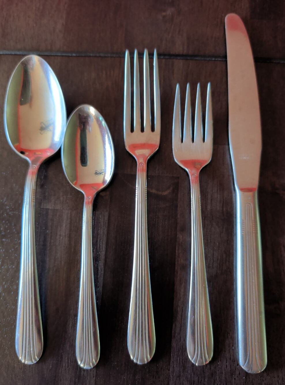 Vintage Silco Stainless Steel EMPIRE USA Serving for 4 International Silver MCM